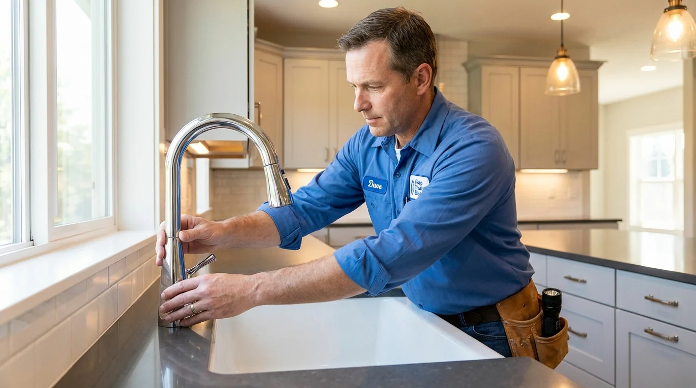 Kitchen faucet installation by Johns Plumbing LLC in Olla
