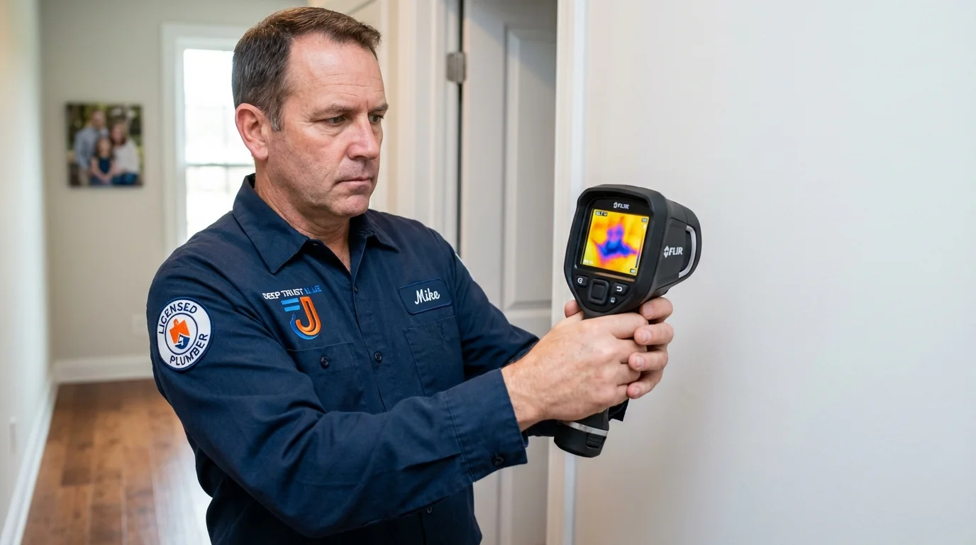 Thermal imaging leak detection by Johns Plumbing LLC in Olla
